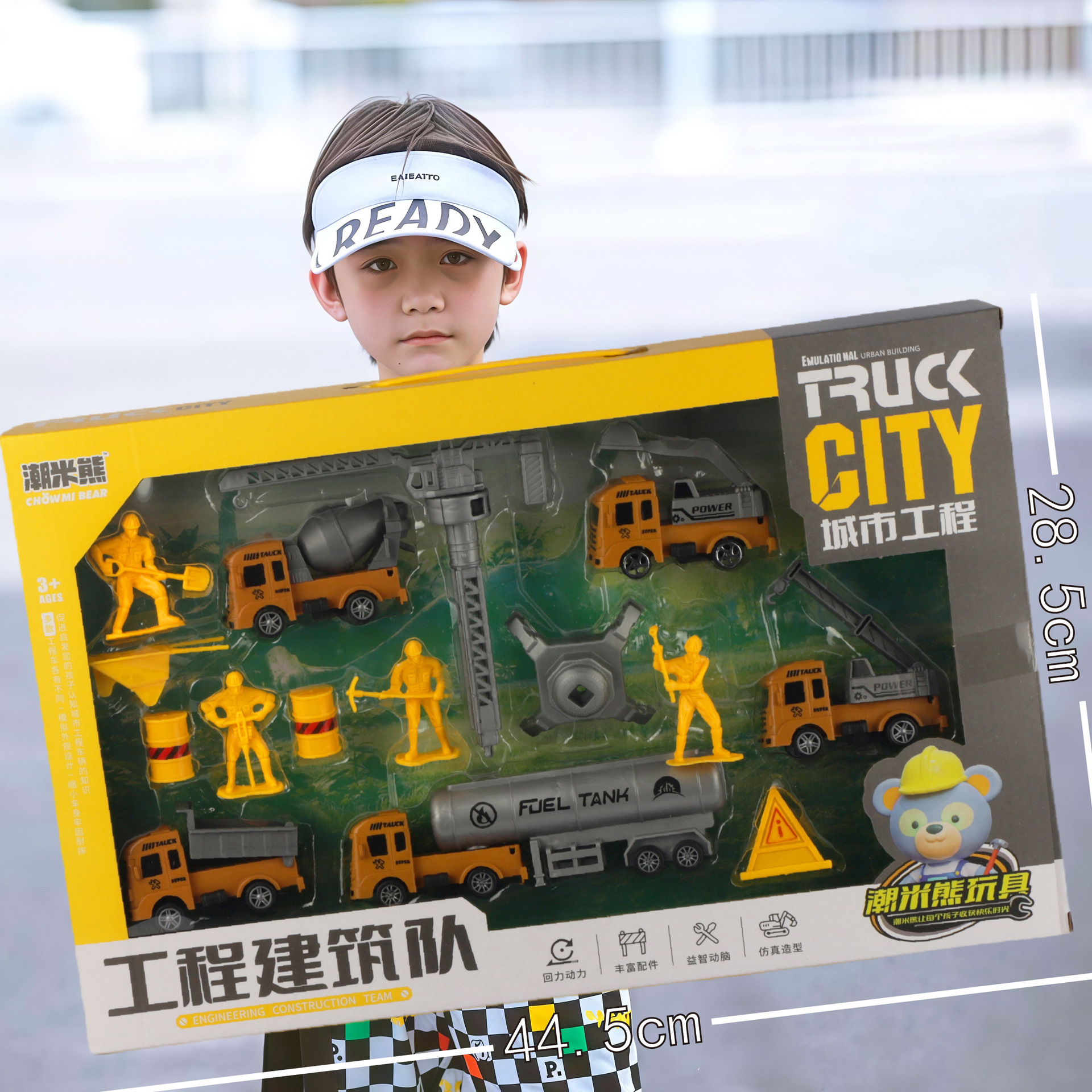 Caja de regalo de envío gratis, juego de coche de ingeniería, modelo de fuego de juguete, coche de retorno inercial, puesto de juguete para niños, regalo al por mayor