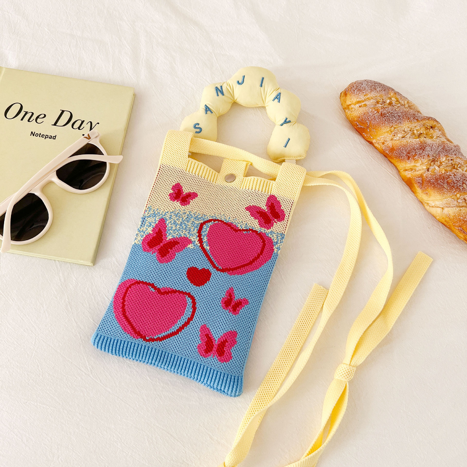 옐로우핑크-러브 휴대폰가방