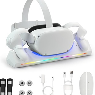 Meta oculus quest2/3 зарядная док-станция VR Аксессуары для зарядки Быстрый зарядный кронштейн Красочные огни RGB
