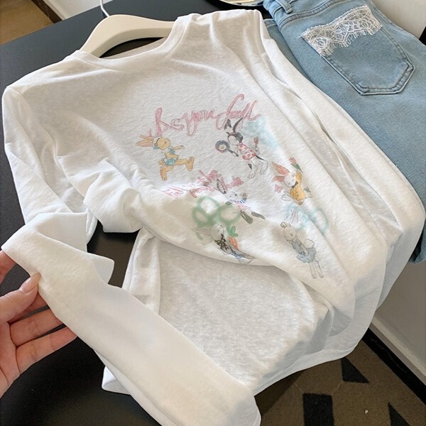 Lyocell Snowflake Ice-Cool Cotton Fabric Ultra-Smooth Little Bunny Texture Slightly Sheer Long-Sleeve Air Conditioning Sun Protection Cover-Up