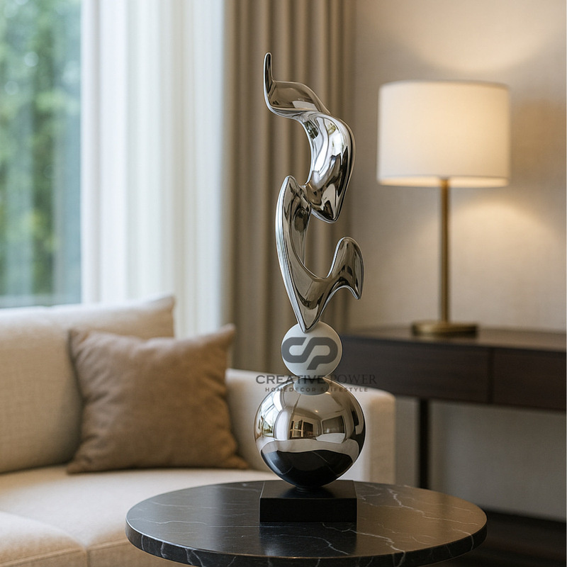 Modern Model Room Light Luxury Art Ornaments Living Room Entrance Tv Cabinet Next to Floor-Standing Sculpture Soft Decoration Crafts