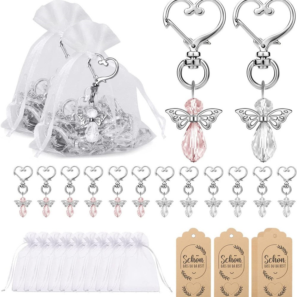 Metal Angel Wings Llavero Maestro de estilo europeo Bautismo Boda Regalo de clase Fiesta de cumpleaños Colgante 2024