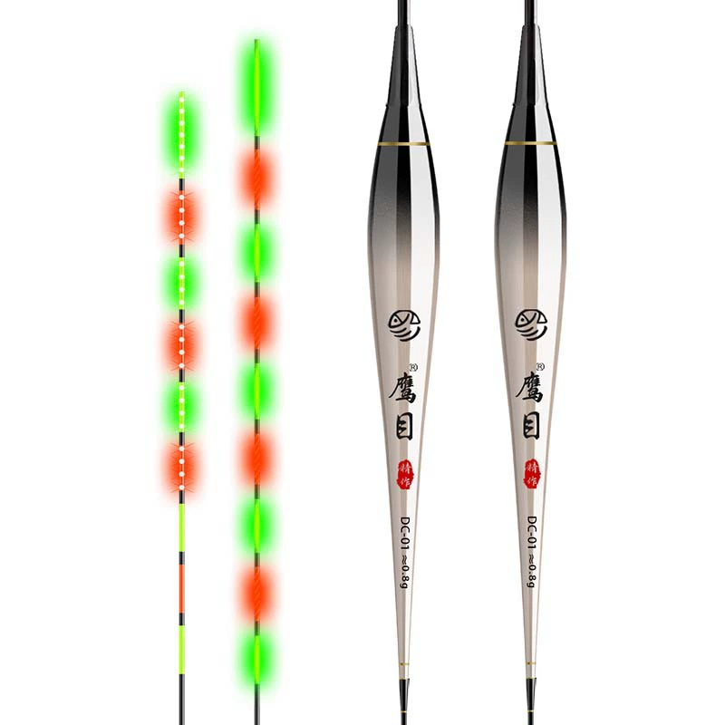 Laser LED bead hard-tail luminous float high sensitivity day and night dual-use bright tail fishing float night fishing electronic floating float