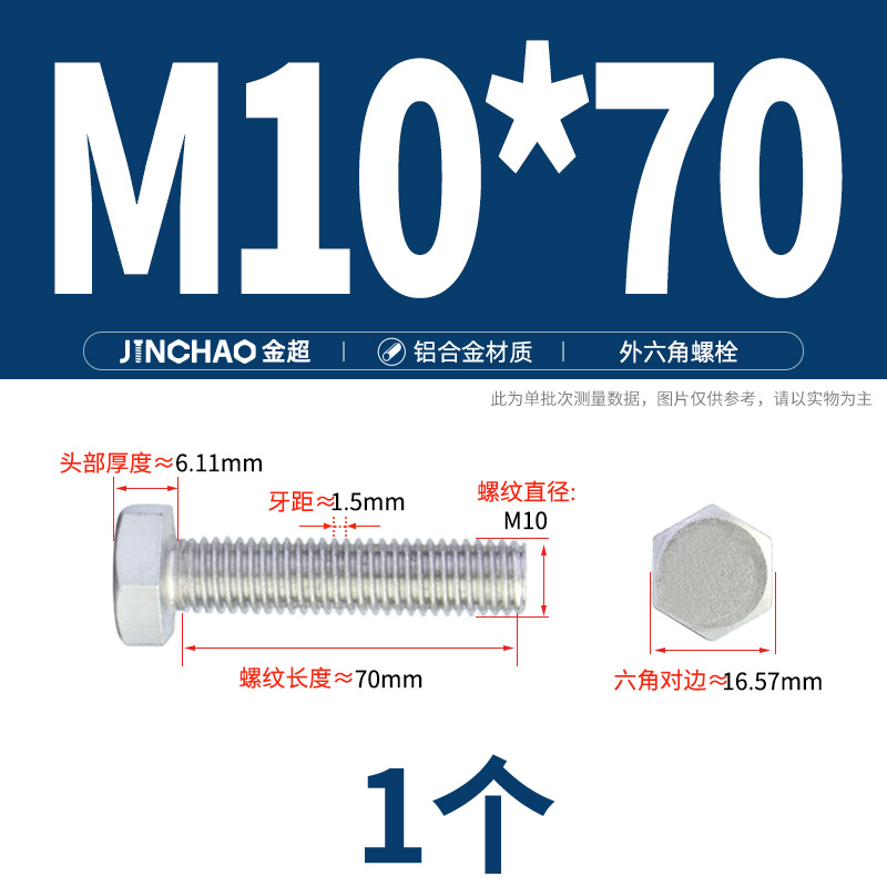 Golden Super Aluminum Hex Bolt M5M6M8