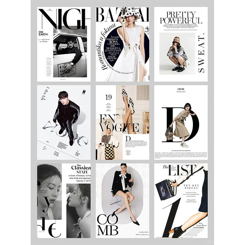 Fashion Magazine-Style Posters, Wall Stickers, Magazine Cover Photos, Room Photo Decoration Paintings