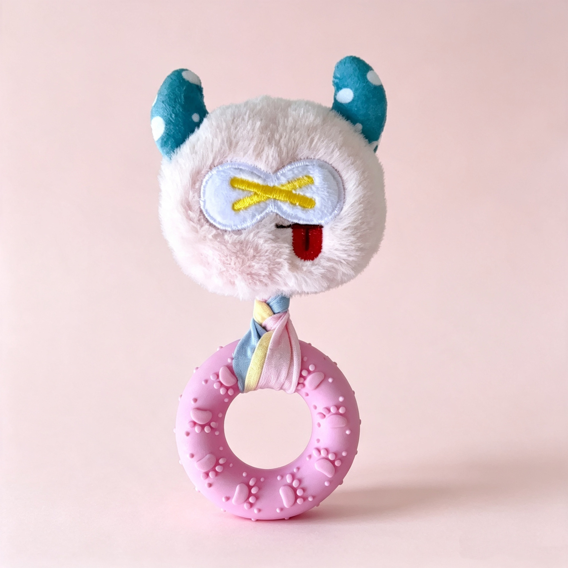 Pink little devil doll bite ring (17*8cm, 65g)