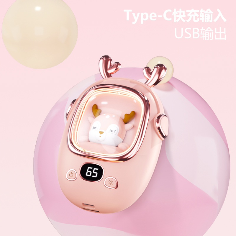 Calentador de manos eléctrico USB 2025, mini bolsa térmica recargable, regalo de invierno para estudiantes