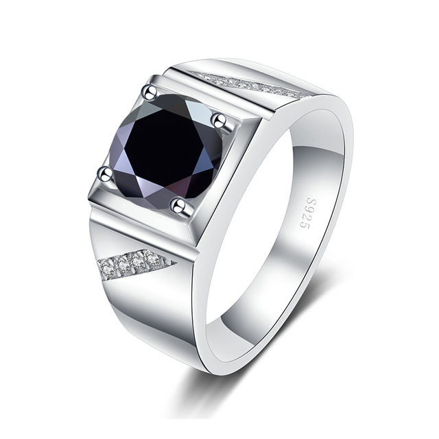 Ventas transfronterizas calientes de 1 quilate 2 quilates anillo de piedra de mosaico colorido psíquico de piedra de mosaico anillo de matrimonio masculino vibración directa