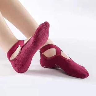 Professional Non-slip Yoga Socks Women Non-slip Cotton Thickened Terry Pilates Cross Sports Floor Dance Socks Summer