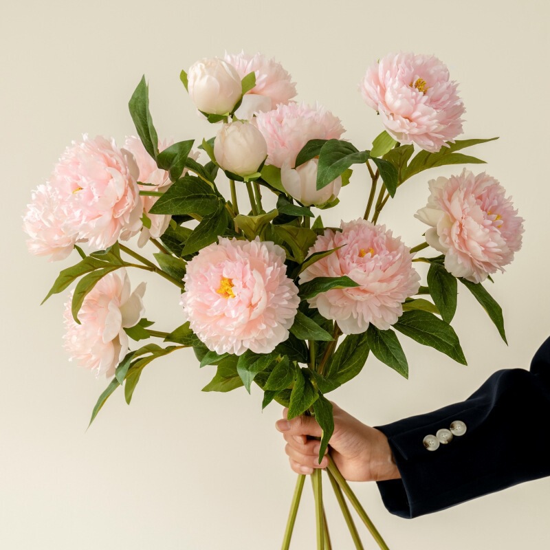 Artificial Peony Bouquet for Mother's Day, Home and Wedding Decoration, Pink Single Stem, Realistic Touch, Moisturizing Flower Arrangement Artificial Peony Bouquet for Mother's Day, Home and Wedding Decoration, Pink Single Stem, Realistic Touch, Moisturizing Flower Arrangement