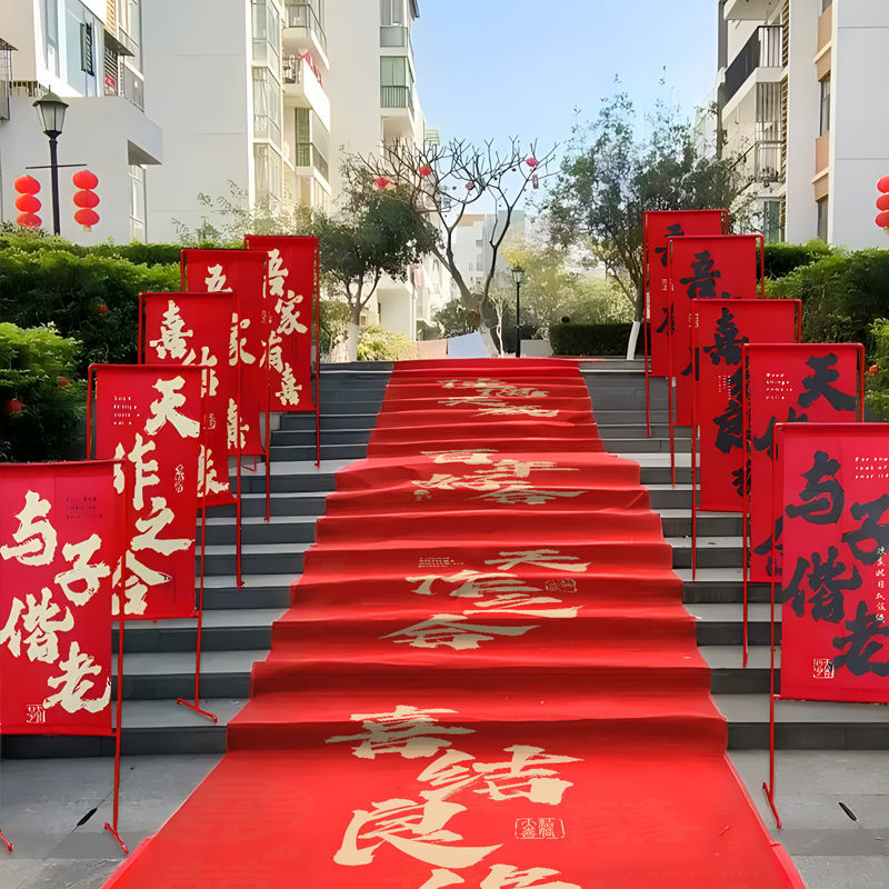 Casamiento de la boda caracteriza pancarta pilares decoración de la casa de la boda decoración del patio rural suministros de boda