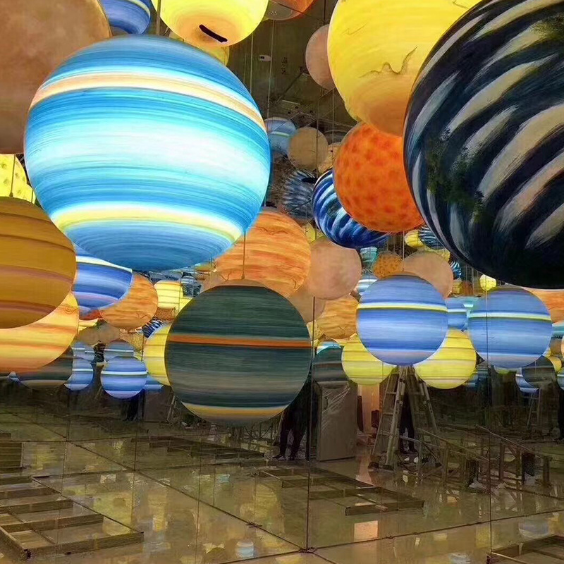 Moon Planet Light Kindergarten Planetarium Luminous Earth Light Net Red Solar Eight Planets Moon Light Outdoor