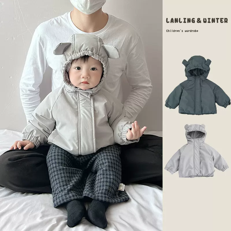 婴儿冬季棉服可爱宝宝超萌衣服卡通洋气儿童加厚保暖棉袄外套冬天