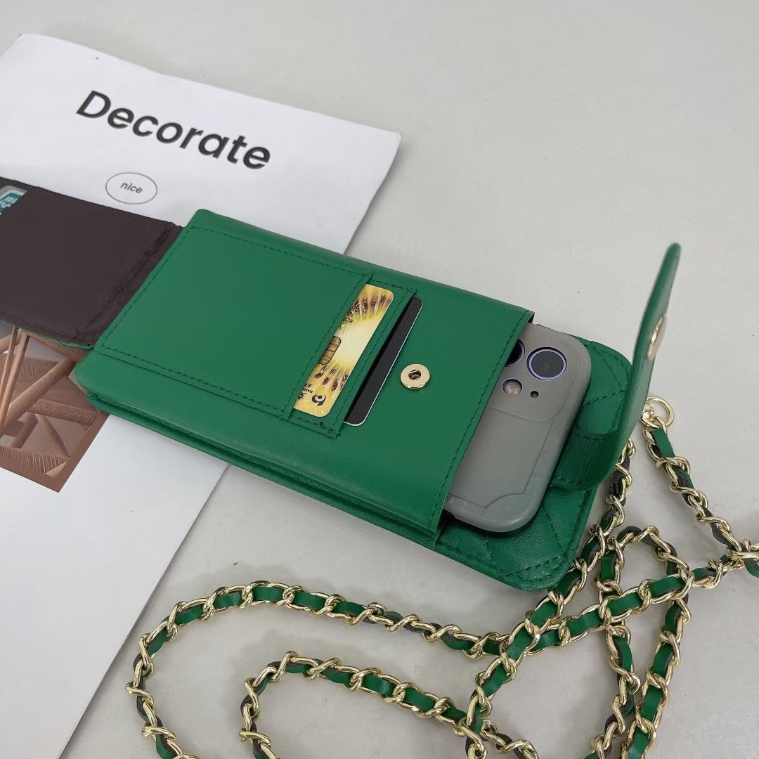 Bolso pequeño de las mujeres de alta calidad de piel de oveja suave crossbody Chanel estilo perfecto cadena bolso del teléfono móvil rombo 3027