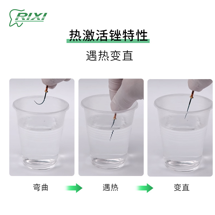 Máquina de material dental Archivo de tubo de raíz de níquel titanio anti-rotura de la aguja de expansión archivo cónico abierto Máquina de archivo de canal aguja de expansión