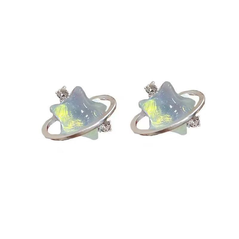Aretes de Botón Estrella de Aleación de Zinc para Mujeres image 6