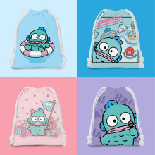 丑鱼汉顿束口袋抽绳卡通小布袋学生杂物收纳袋便携洗漱包化妆包