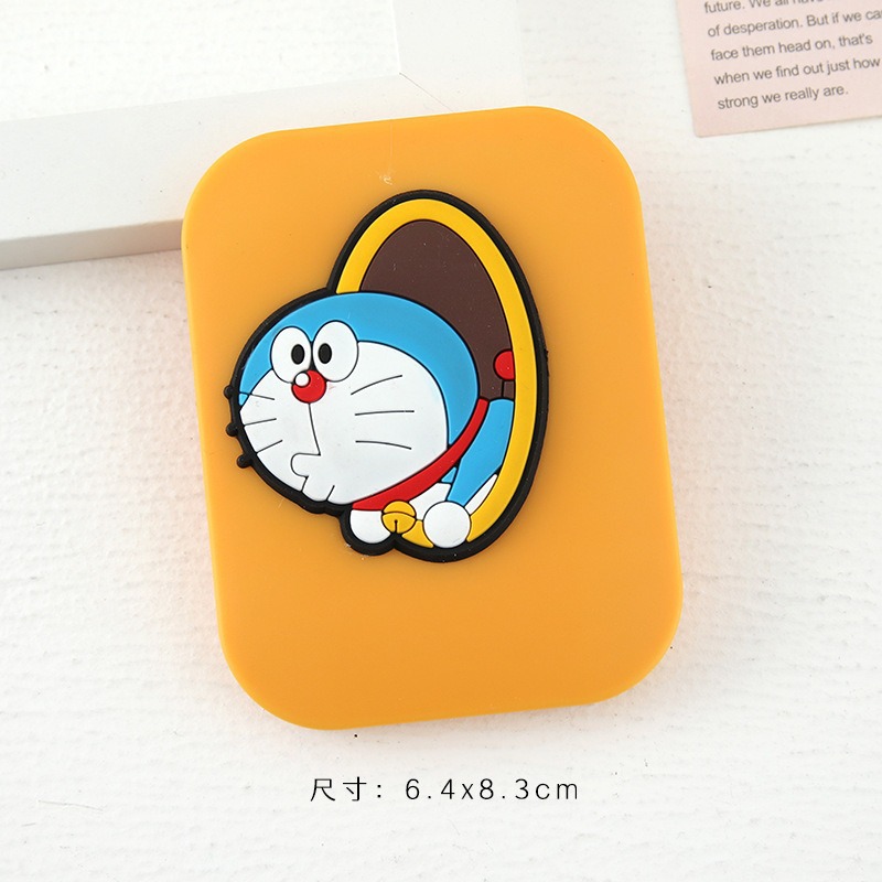 화장 거울 2-in-1 - 노란 고양이