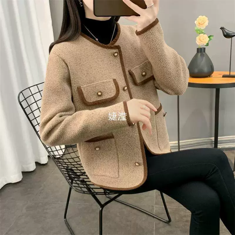 Весенне-осенняя связанная короткая куртка без рукавов в стиле Chanel, 2024 год, для подростков, западный стиль