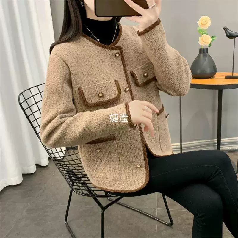 Весенне-осенняя связанная короткая куртка без рукавов в стиле Chanel, 2024 год, для подростков, западный стиль