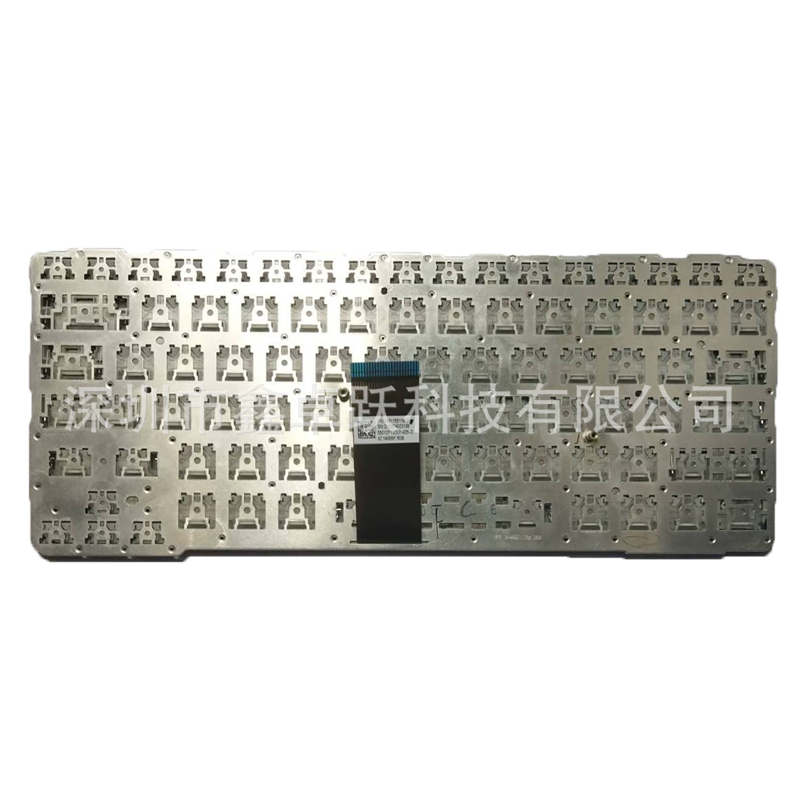 Клавиатура для ноутбука (для SONY Vaio E14 SVE14), безрамочная белая с зелёной окантовкой, шлейф