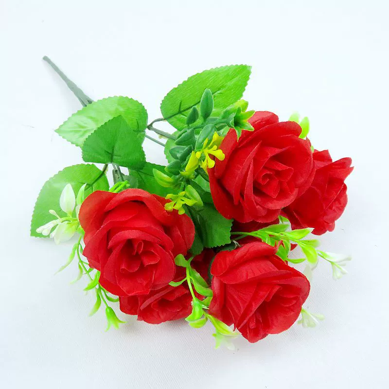 Фабричная имитация цветов оптом, объем от You Rose Living Room Home Decoration Silk Flowers 6 Гранатовые искусственные букеты