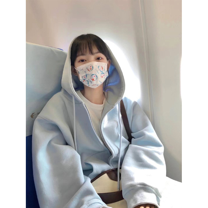新型のパーカーのコートの女性の帽子と春と秋の冬の塩は怠惰な風のins潮とベルベットのゆったりしたカーディガンのファスナーの長袖です。|undefined
