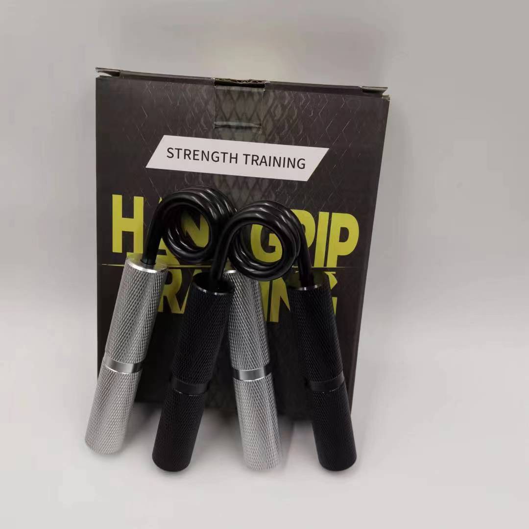 Todo-metal agarre brazo entrenador fitness dedo entrenador aluminio mango agarre primavera agarre