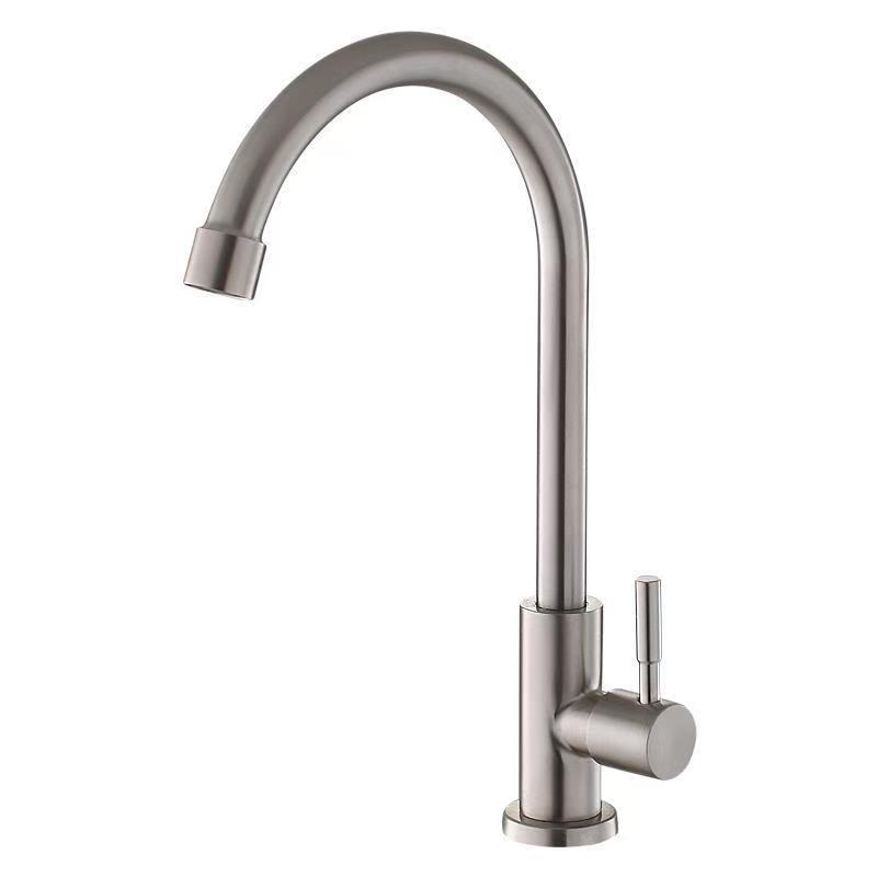 Southeast Asian single cold water kitchen sink, balcony laundry sink faucet, household rotatable single cold faucet, stainless steel undefined