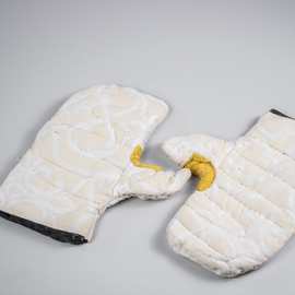 安富利帆布加皮加厚大板手套 防高温隔热