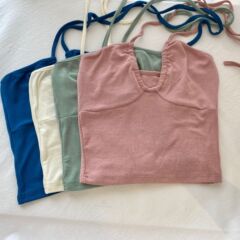 掛脖抽繩吊帶抹胸