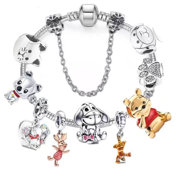 Panjia Diy de dibujos animados con cuentas encanto pulsera transfronteriza suministro directo de fábrica al por mayor Mickey Mouse pulsera