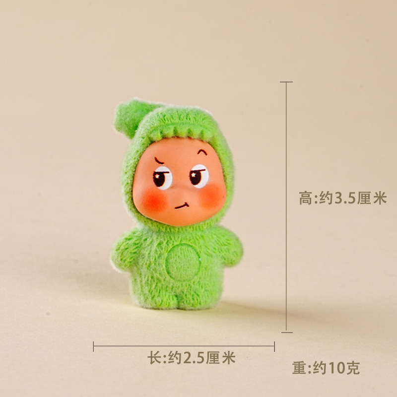 2025新款植绒星星人钥匙扣配件diy挂件树脂工艺品装饰品桌面摆件|undefined
