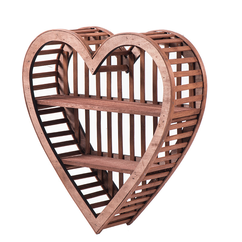 Estantes de pared de madera estantes de almacenamiento estantes de pared de fondo estantes de exhibición estantes de decoración para el hogar colgantes de pared estantes de adornos al por mayor