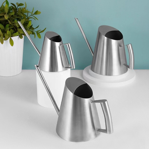 Stainless steel long mouth flower watering kettle children's plant succulent watering kettle small green plant watering kettle 400ML