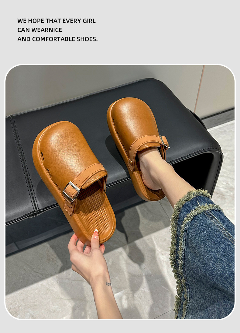 朕仔-金属扣-皮纹拖鞋_17