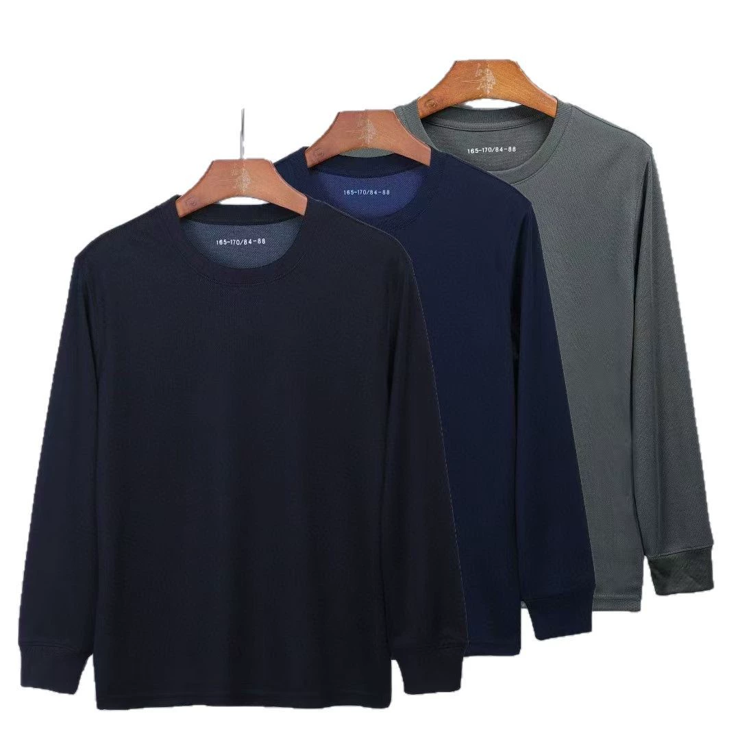 Colored autumn long-sleeve, quick dry breathable T-shirt for men and women for training, sports suit for gym, round collar, for running