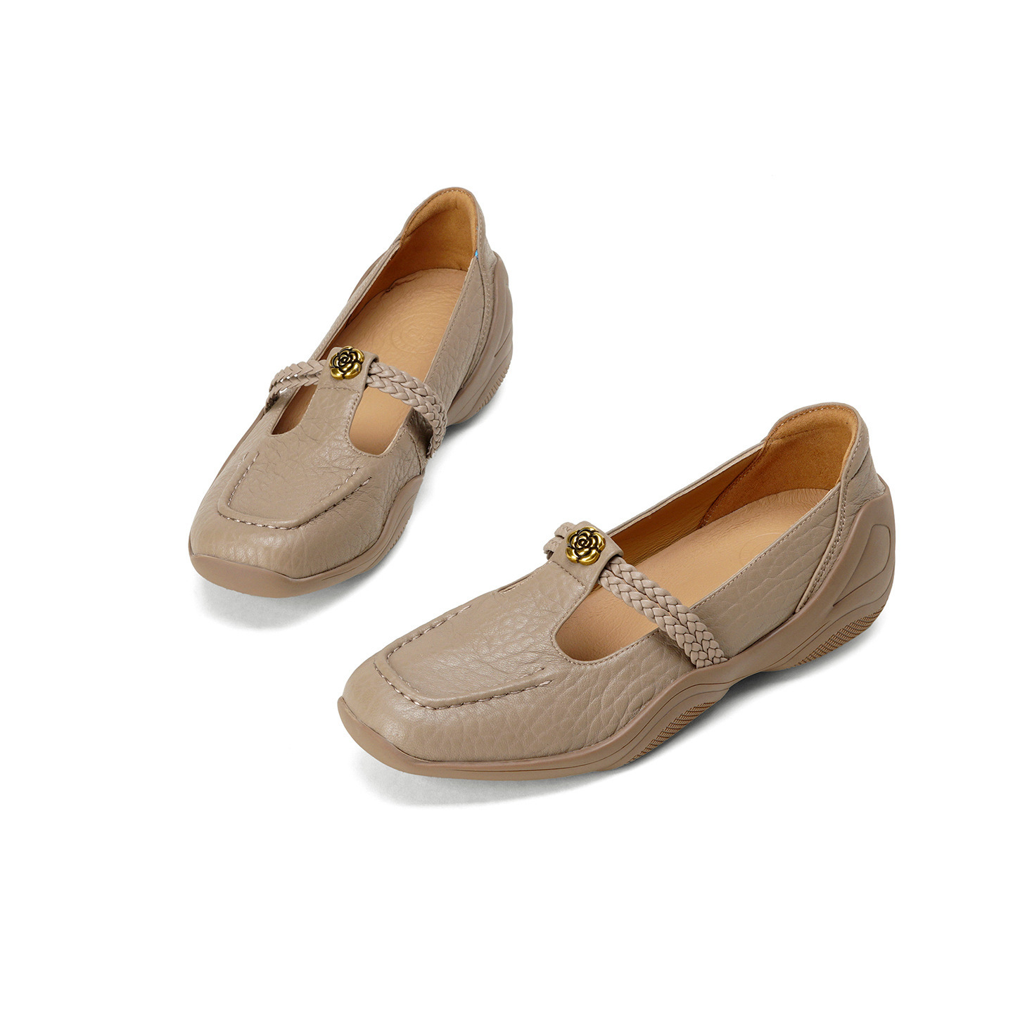 Giày Mary Jane nữ da cừu mềm đế xuồng gót thấp quai ngang — đen chi tiết 16