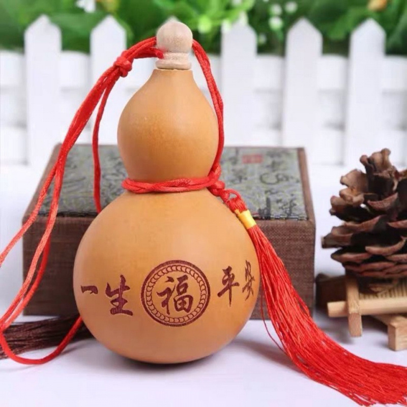 天然ひょうたんペンダント開口部風水鎮宅植物本物のひょうたんは、富と祝福を引き寄せるドアツードアを解決します朱砂TYmy|undefined
