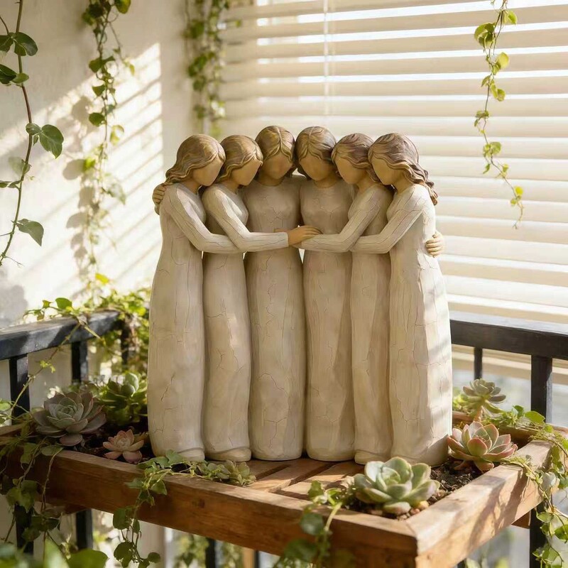 Amazon Creative Wooden Craft Sister Friendship Figurine Intimate Symbol Ornament Home Desktop Decoration Amazon Creative Wooden Craft Sister Friendship Figurine Intimate Symbol Ornament Home Desktop Decoration