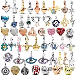Pan's new high quality pair of silver plated cartoon string DIY bracelet necklace accessories factory supply