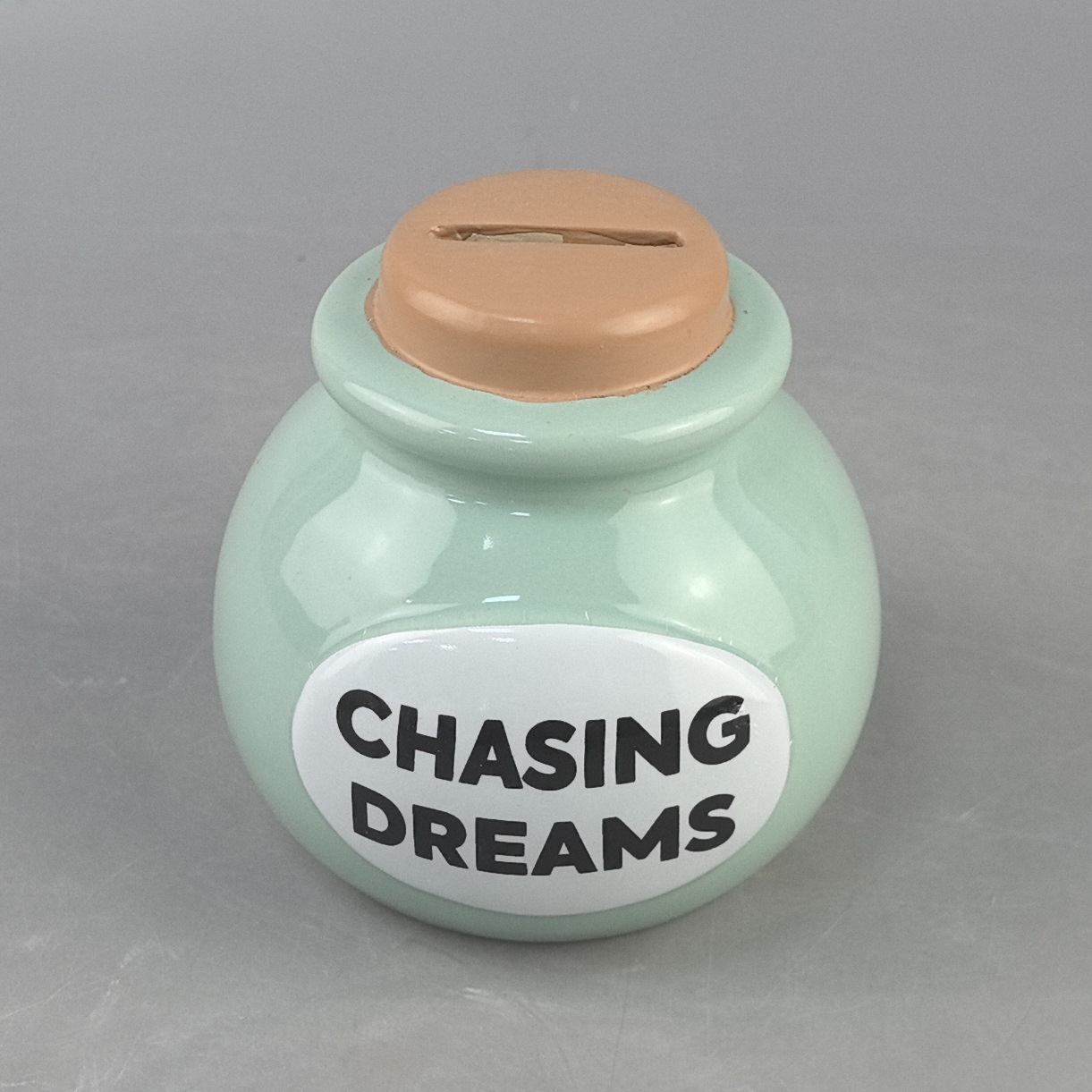 La hucha de bolas de cerámica solo puede entrar y no puede ser personalizada, artesanías creativas, decoraciones para el hogar, cerámica personalizada