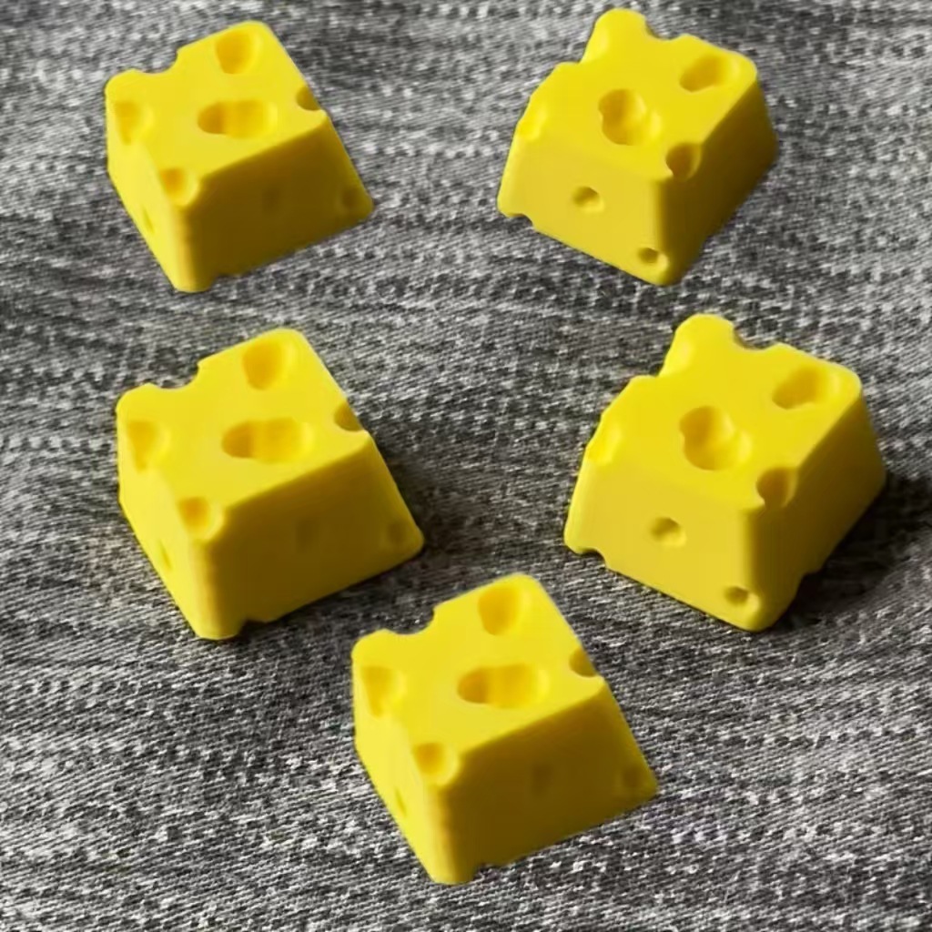 Personalized creative cheese cheese cross axis universal yellow series keycaps 3D printing fun and cute keyboard keycaps