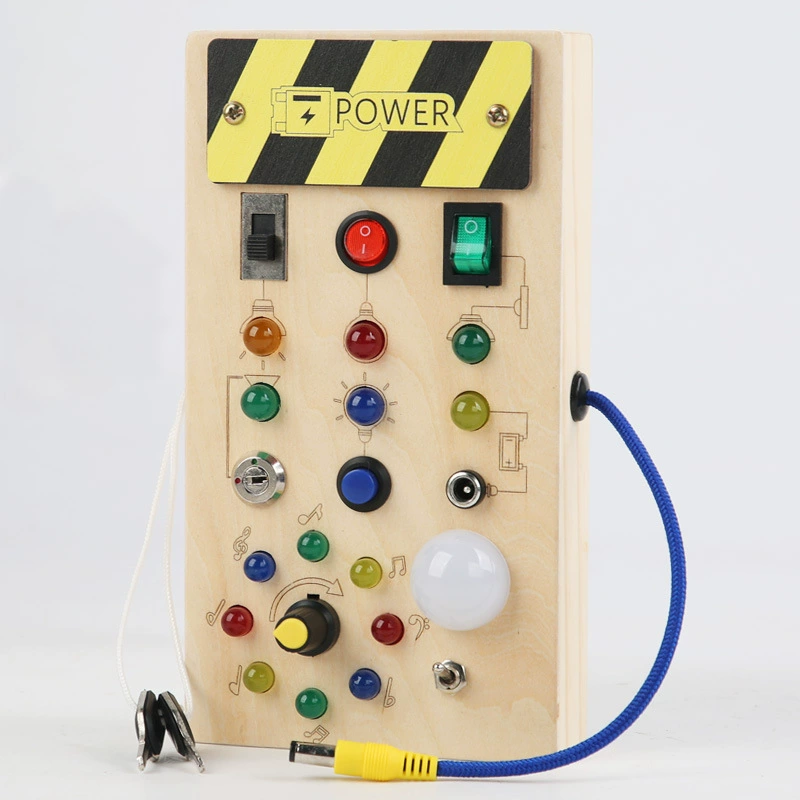 Wooden electronic switch key, cognitive toy, early education