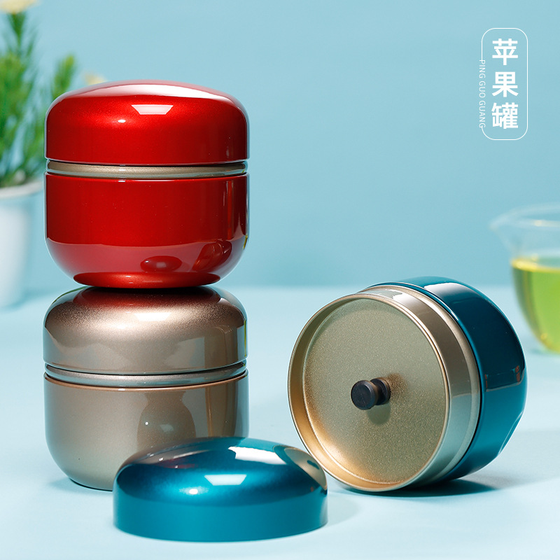 茶叶罐铁罐一两装通用红茶绿茶日式马口铁空罐茶叶包装盒现货速发