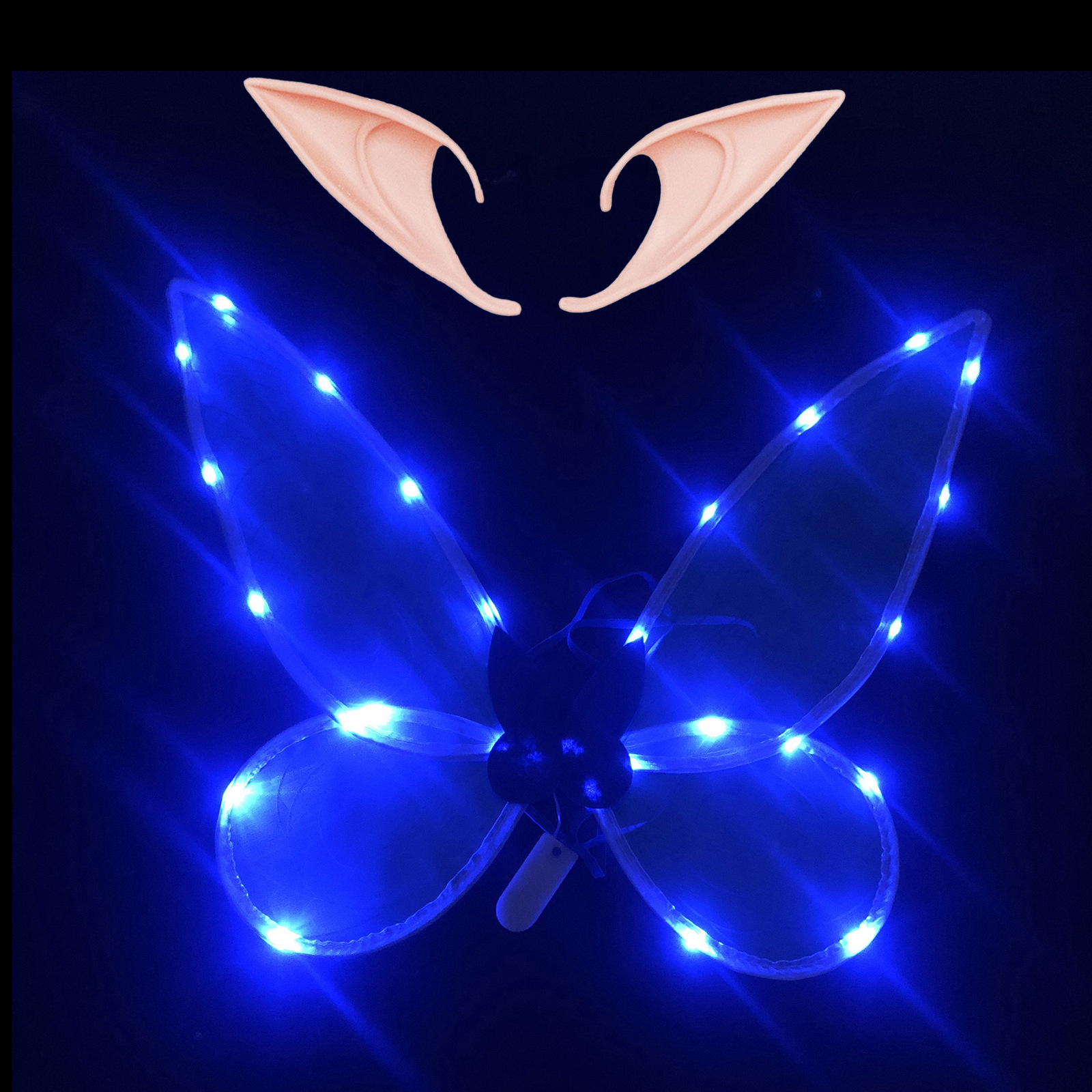 Amazon crossover niños adultos decoración con alas de luz Halloween adultos niños espalda con alas de luz intermitente