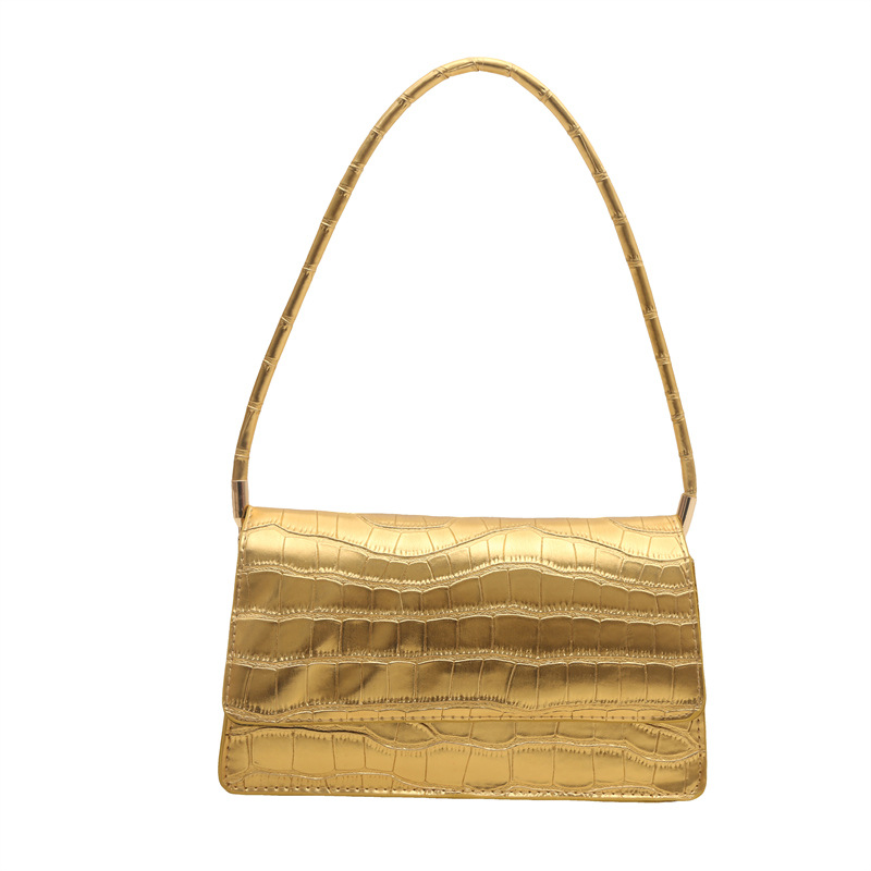 Temperamento simple, moda, cocodrilo, bolsas debajo de las axilas, mujeres, 2025 primavera, nueva bolsa de hombro, bolsas de mano de moda