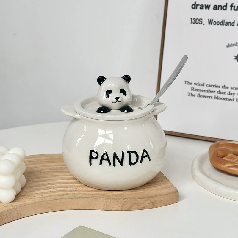 Прямые продажи Panda Kitchen банка для сала бытовая керамическая банка с высокой термостойкостью чили масло специальная банка мясной жир пищевой