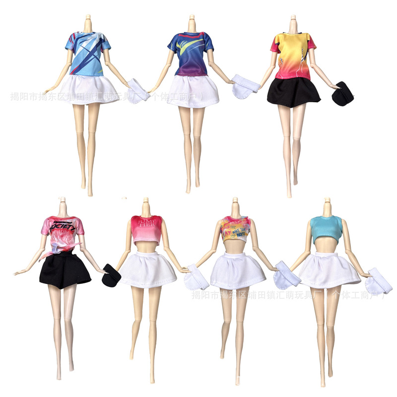Cross-border 30cm 11inch Supermodel Barbie Doll Sweet Fashion Sporty Style Baseball Outfit Dress-Up Doll Clothes Set Wholesale Cross-border 30cm 11inch Supermodel Barbie Doll Sweet Fashion Sporty Style Baseball Outfit Dress-Up Doll Clothes Set Wholesale