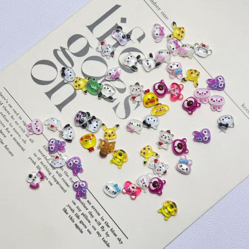 Cartoon Cute Mini Pikachu Sanrio Mixed Style Nail Art Accessories Resin 3D Nail Decorations Cartoon Cute Mini Pikachu Sanrio Mixed Style Nail Art Accessories Resin 3D Nail Decorations